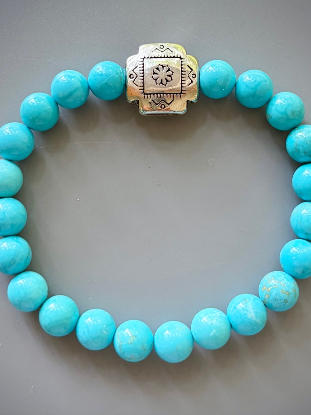 Turquoise Handcrafted Bead Bracelet - Picture 5 of 5